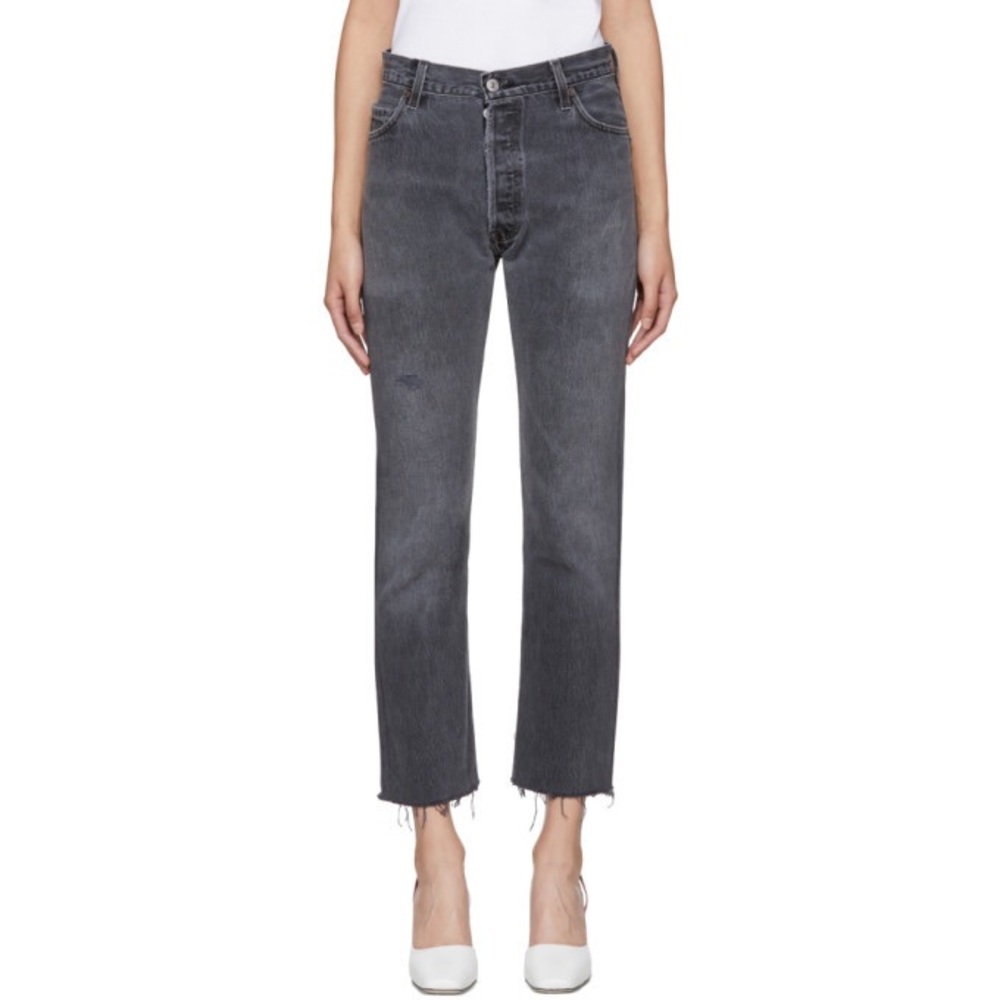 Re/Done Levi’s Destruction High Rise Ankle Crop